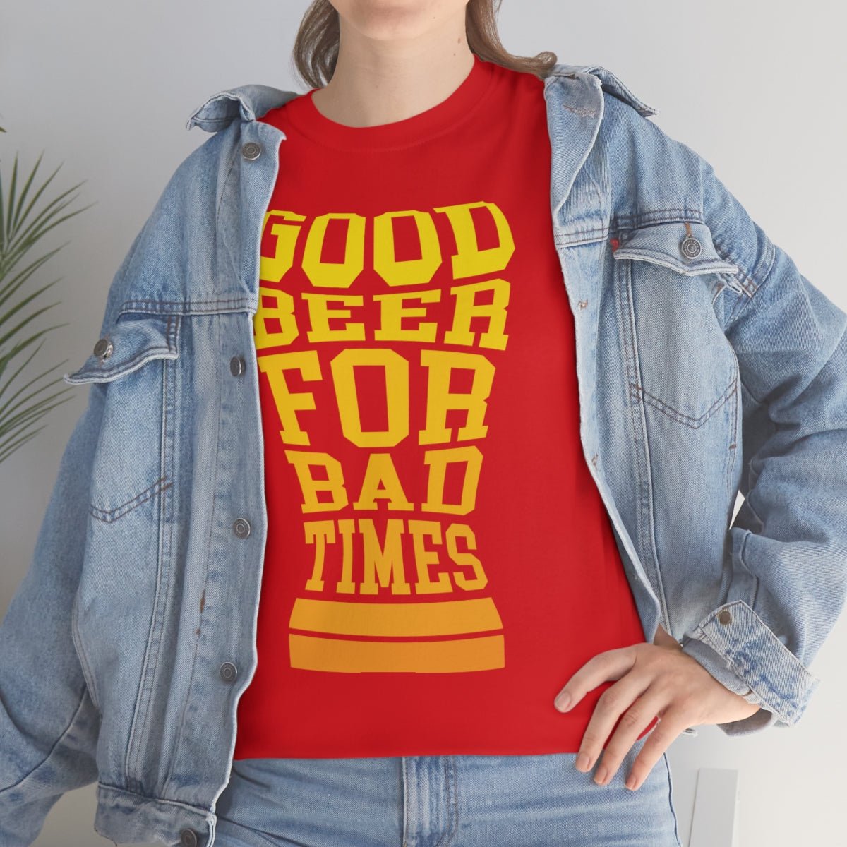 Good Beer For Bad Times Men's Cotton Tee