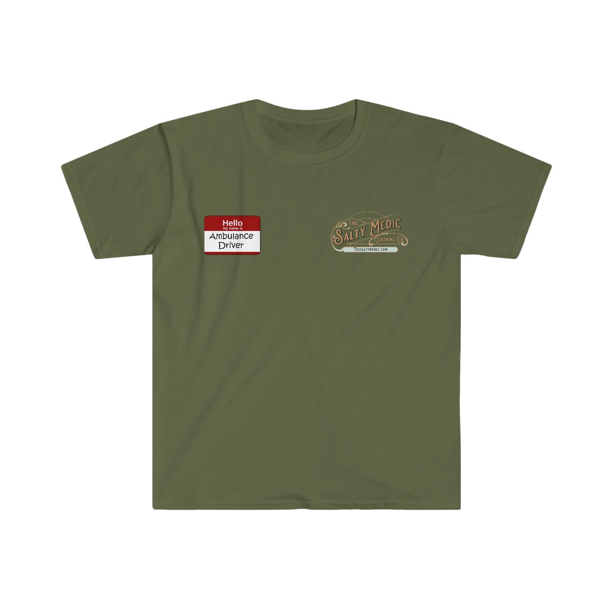 Hello, My Name Is Ambulance Driver Softstyle T-Shirt - Salty Medic Clothing Co.