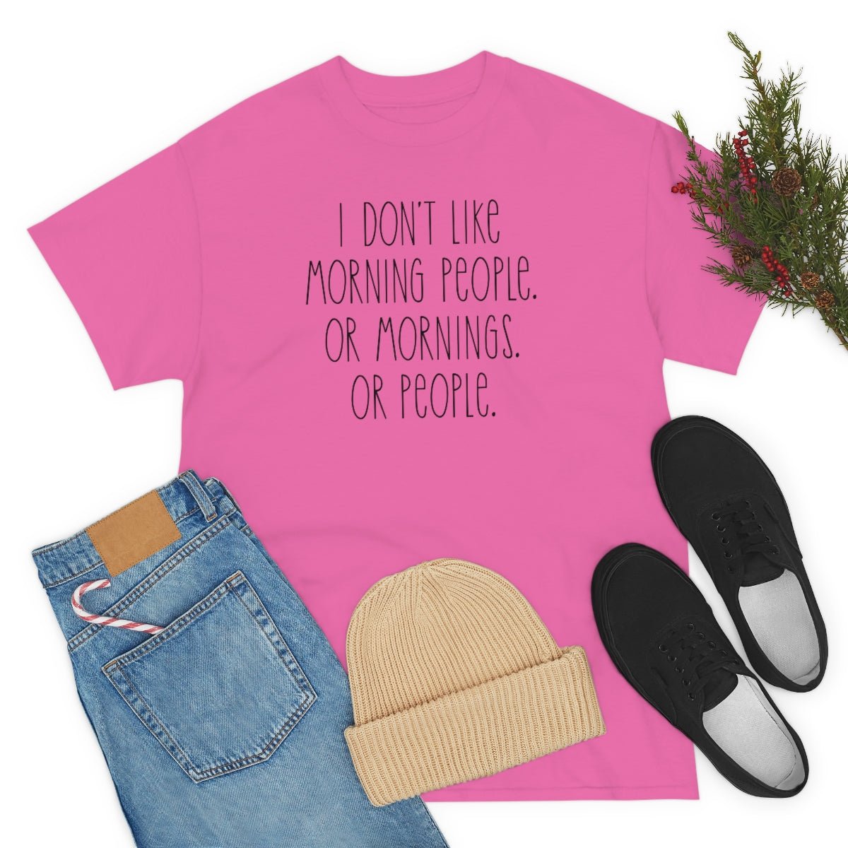 I don't like morning people Men's Heavy Cotton Tee