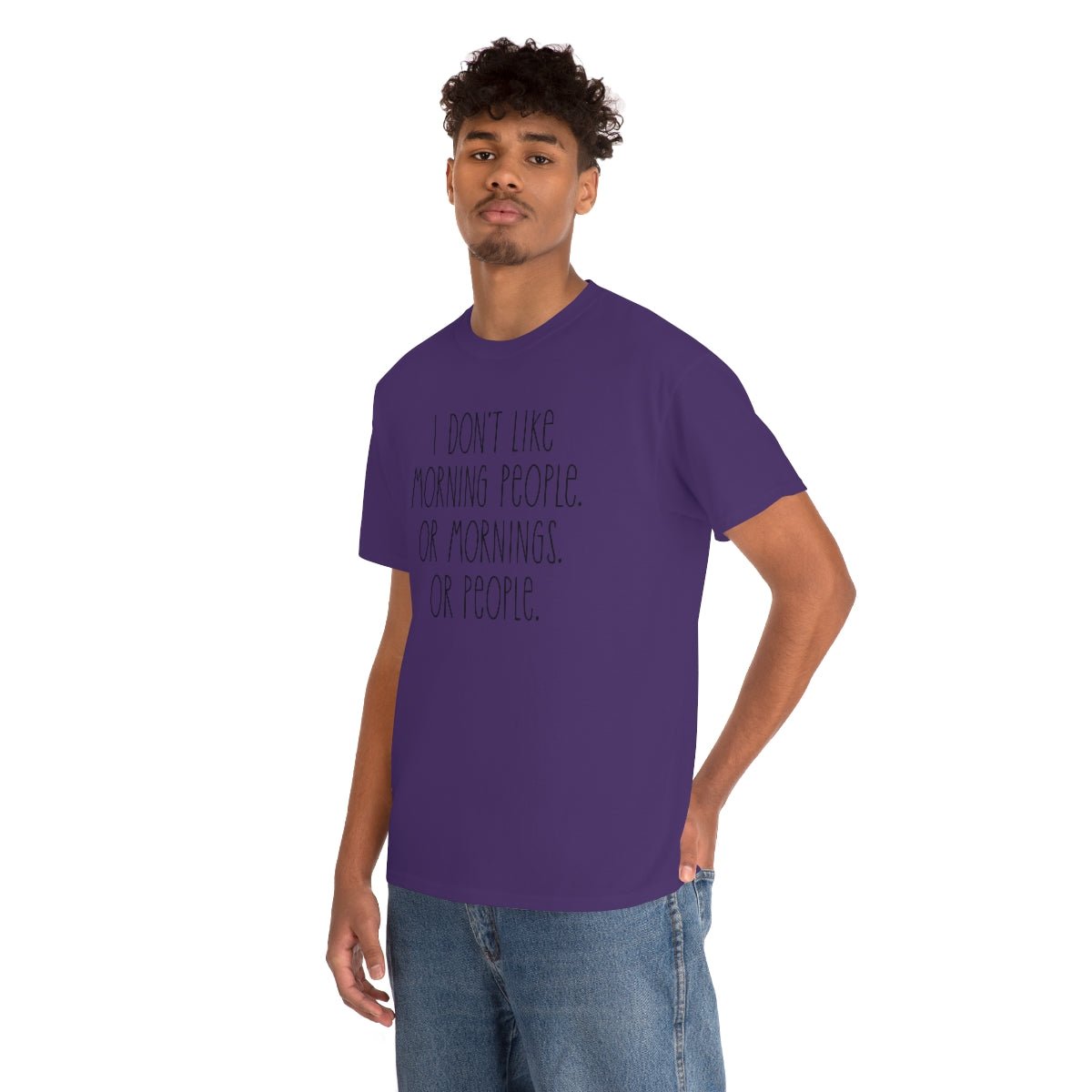 I don't like morning people Men's Heavy Cotton Tee