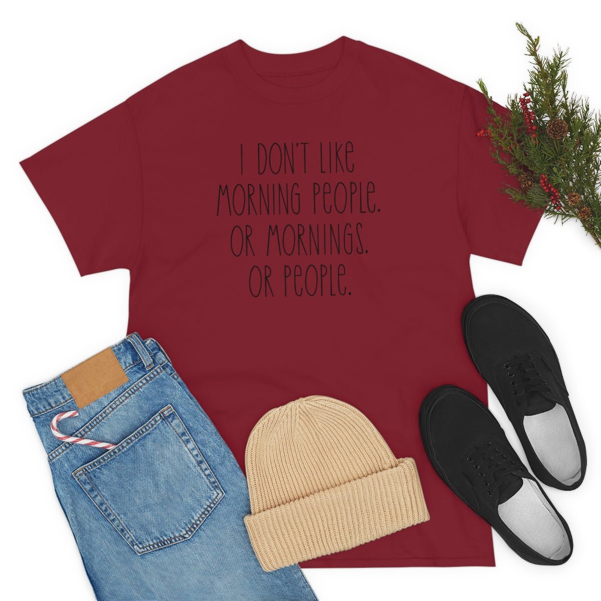 I don't like morning people Men's Heavy Cotton Tee