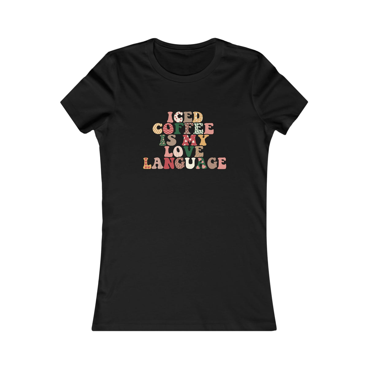 Iced Coffee is my Love Language Women's Tee Black