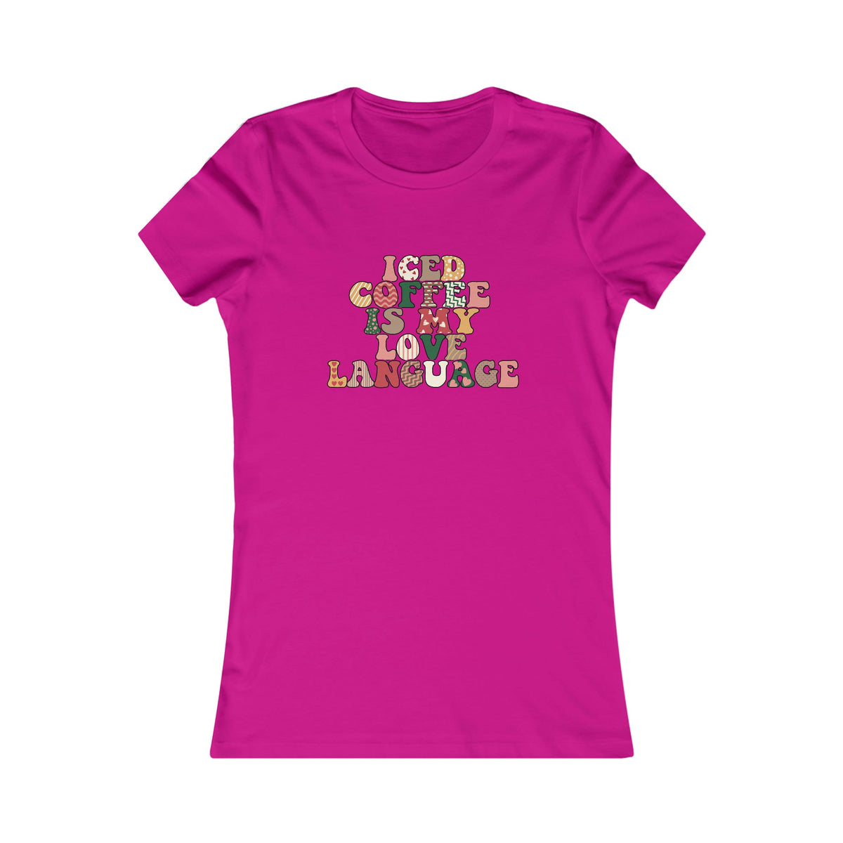 Iced Coffee is my Love Language Women's Tee Berry