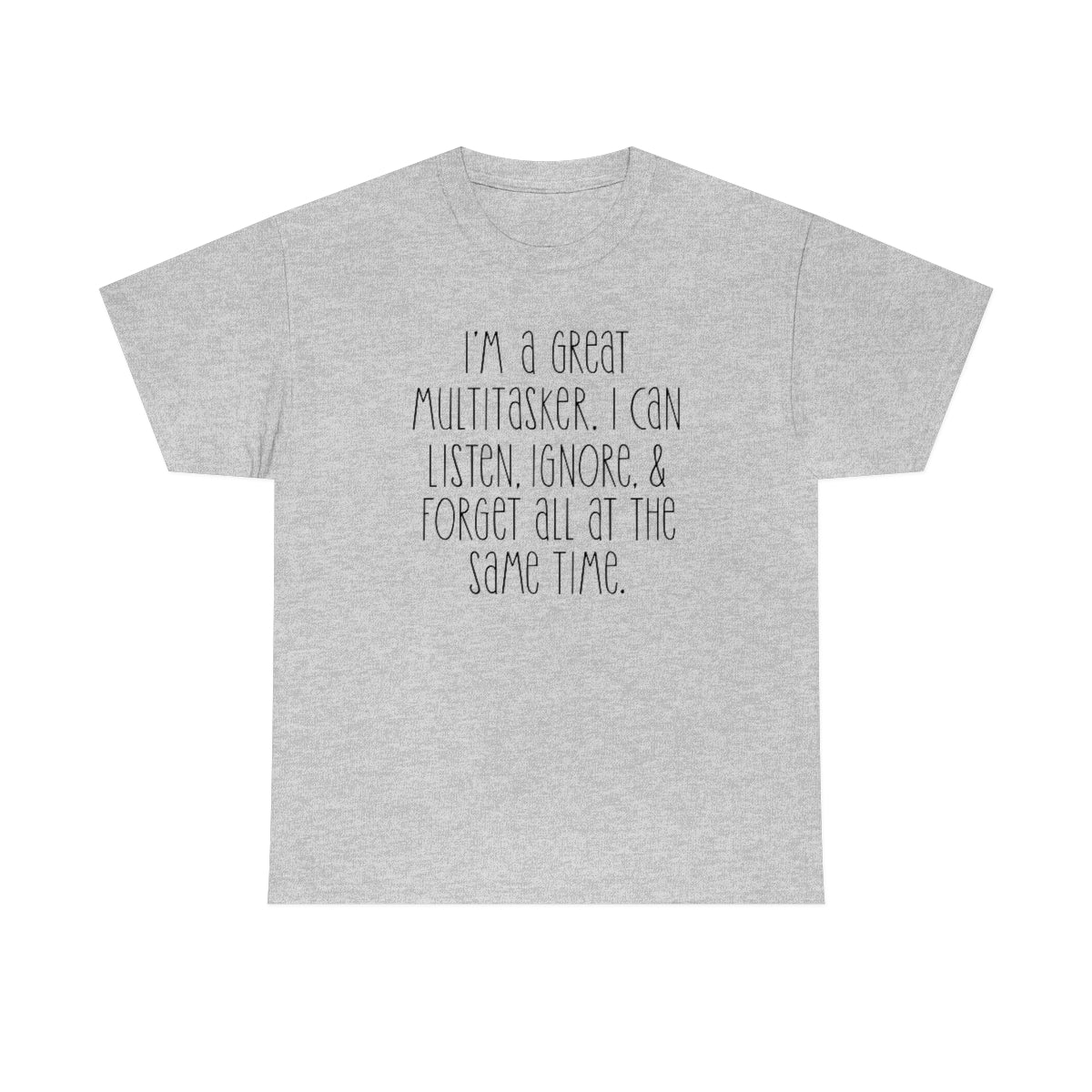 I'm a great multi-tasker Men's Heavy Cotton Tee Sport Grey