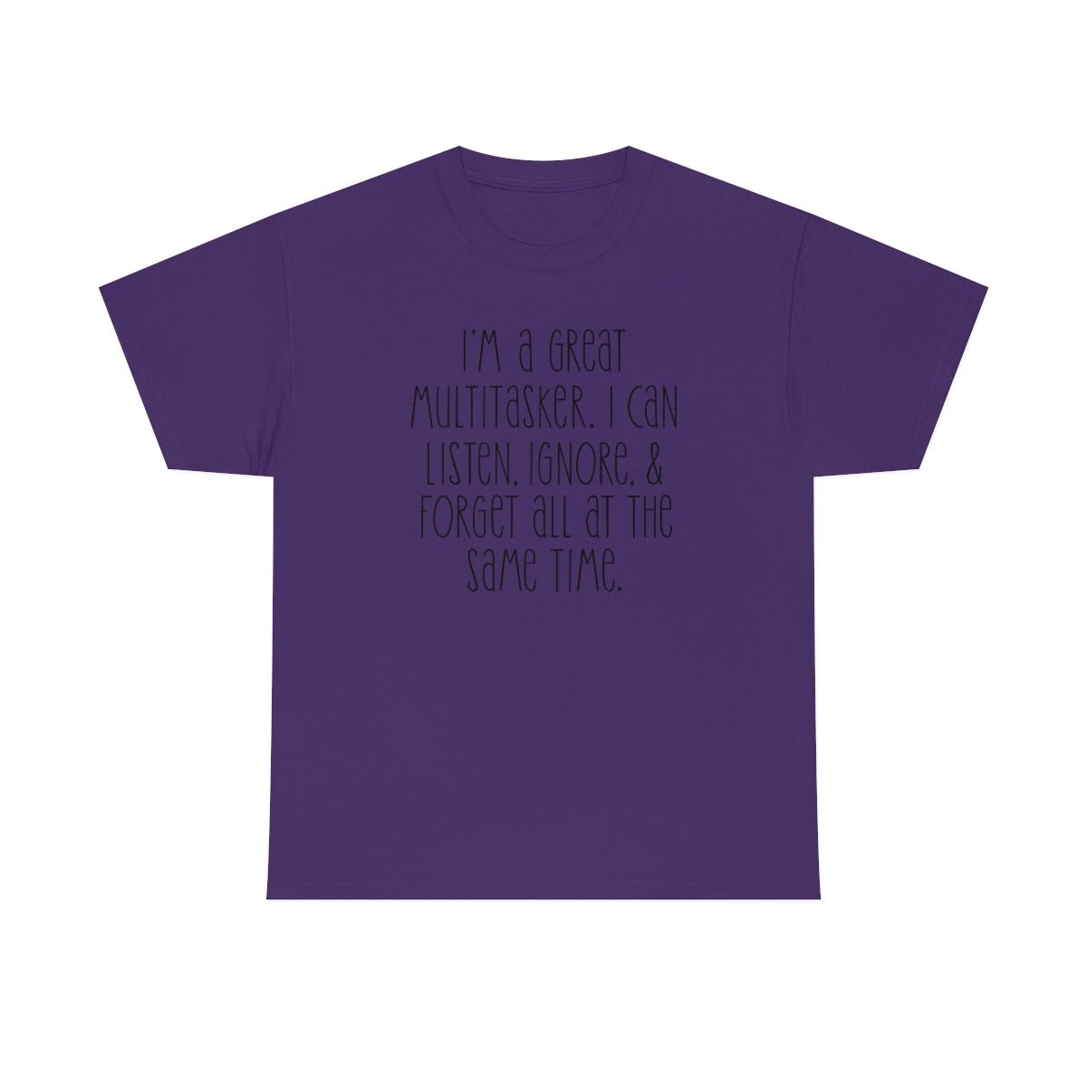 I'm a great multi-tasker Men's Heavy Cotton Tee Purple