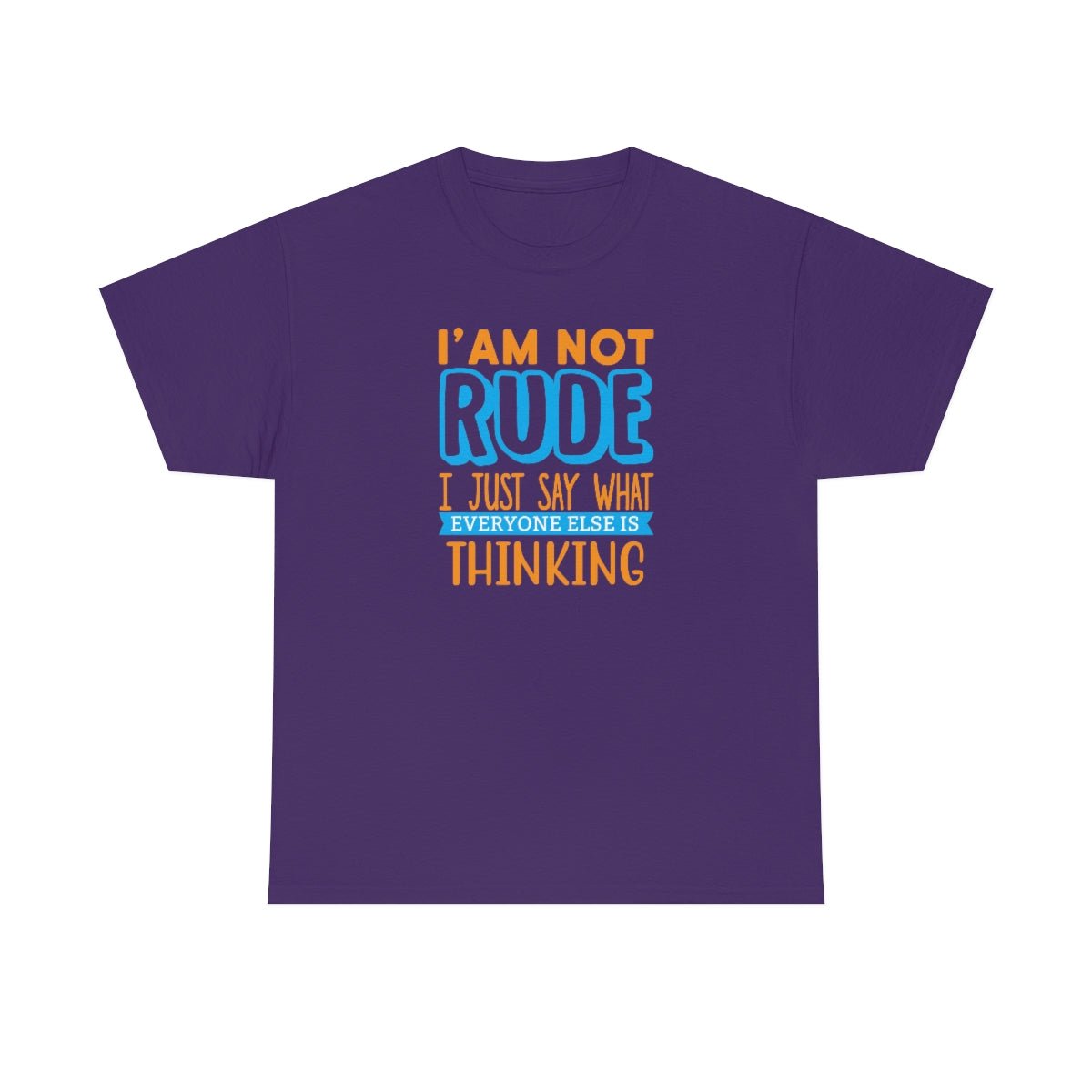 I'm not rude Men's Heavy Cotton Tee Purple