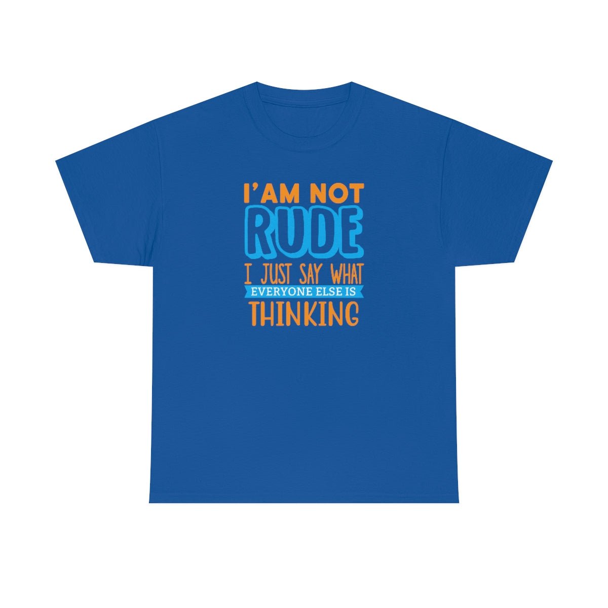 I'm not rude Men's Heavy Cotton Tee Royal