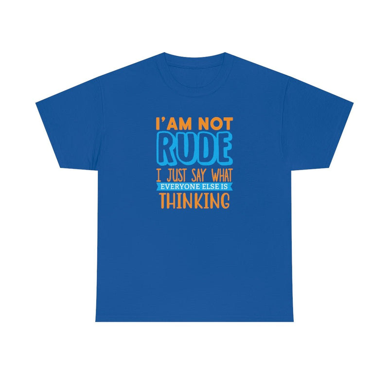 I'm not rude Men's Heavy Cotton Tee Royal