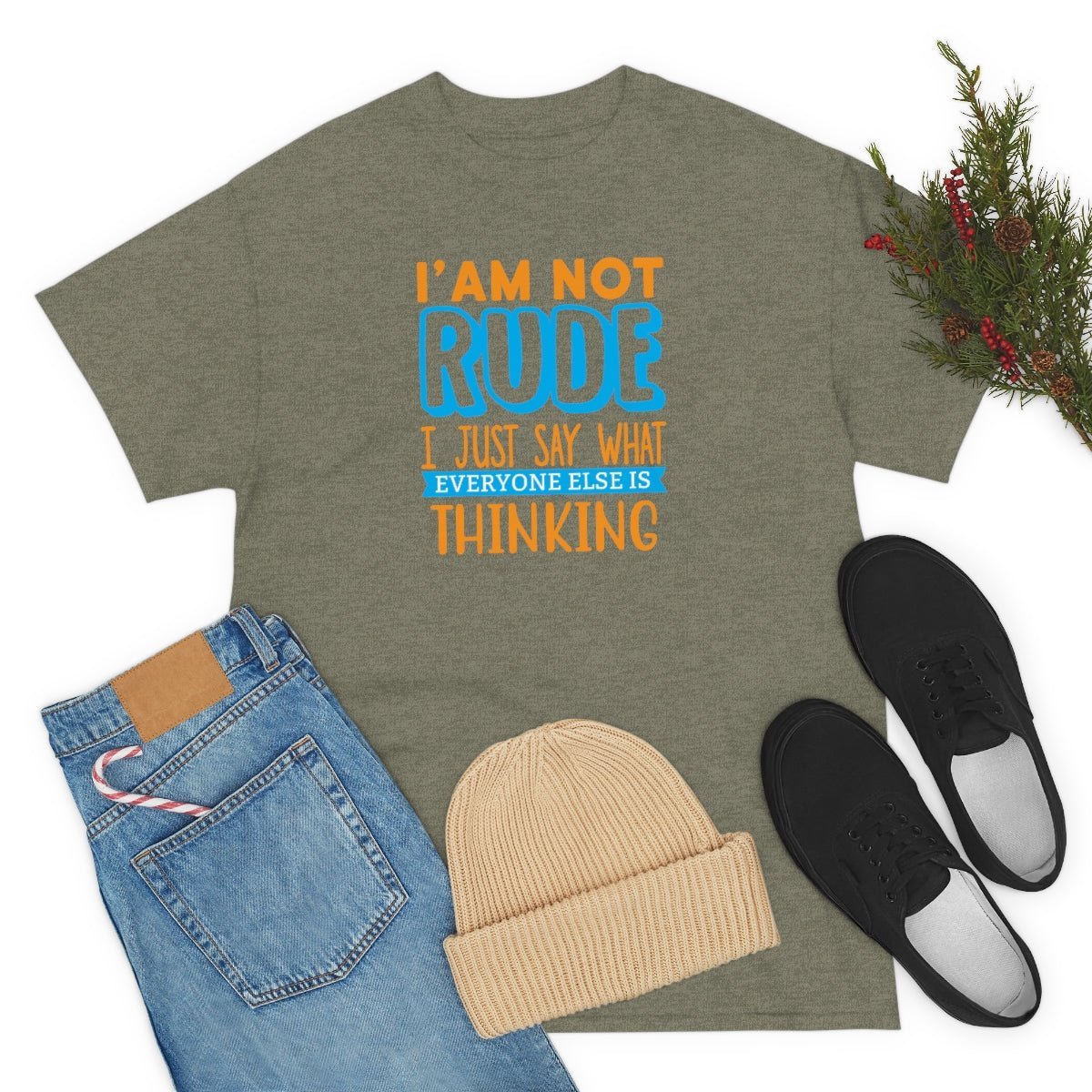 I'm not rude Men's Heavy Cotton Tee