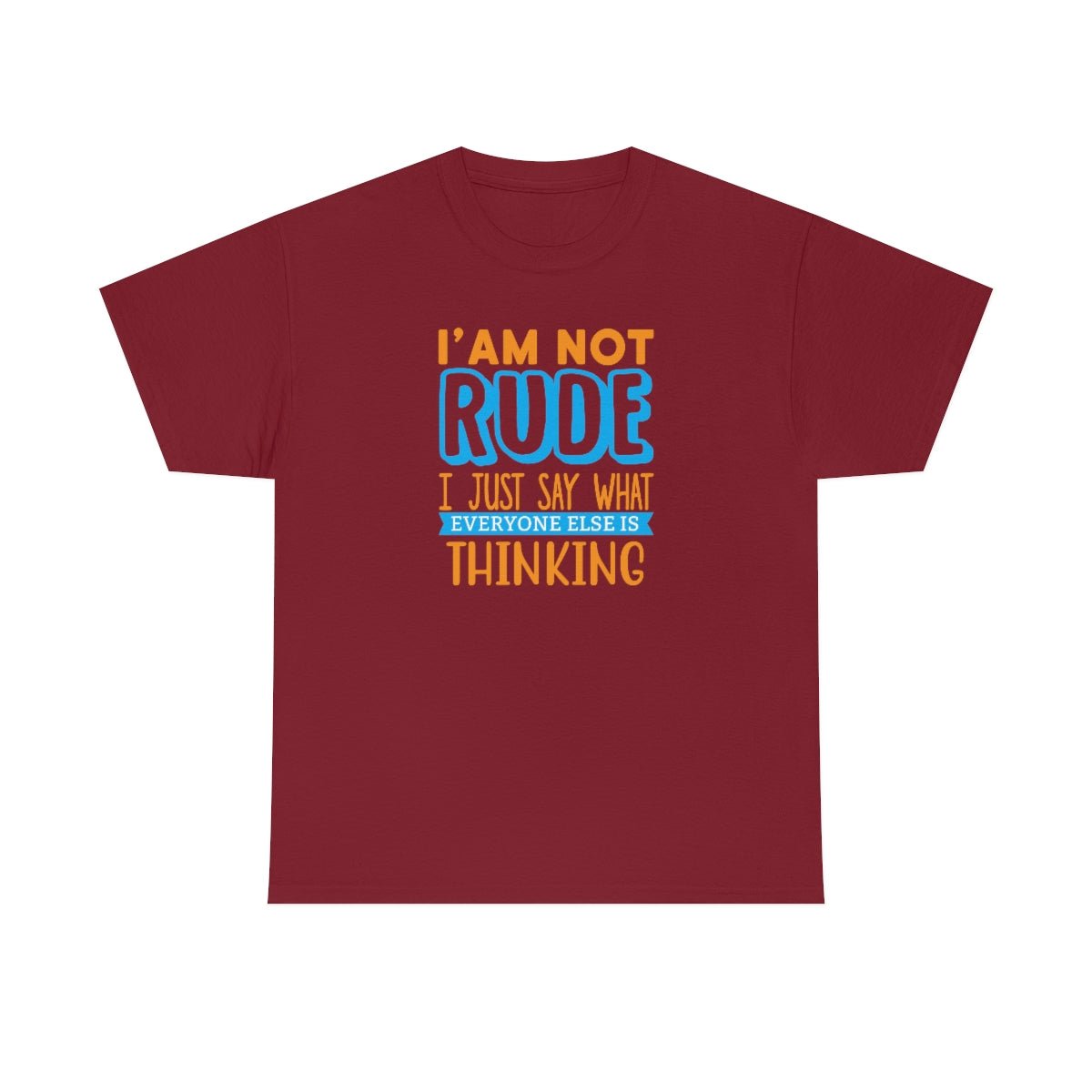 I'm not rude Men's Heavy Cotton Tee Cardinal Red