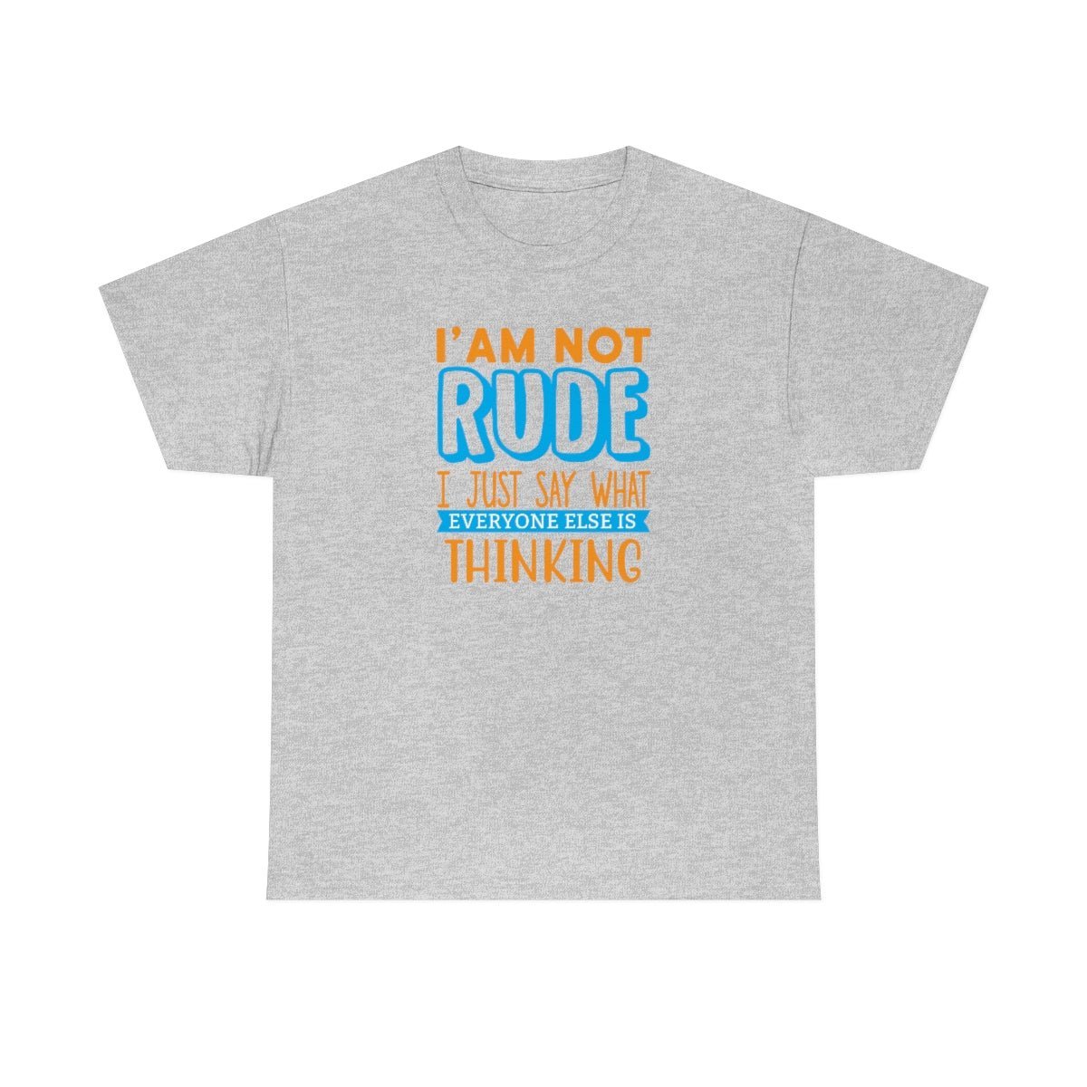 I'm not rude Men's Heavy Cotton Tee Sport Grey