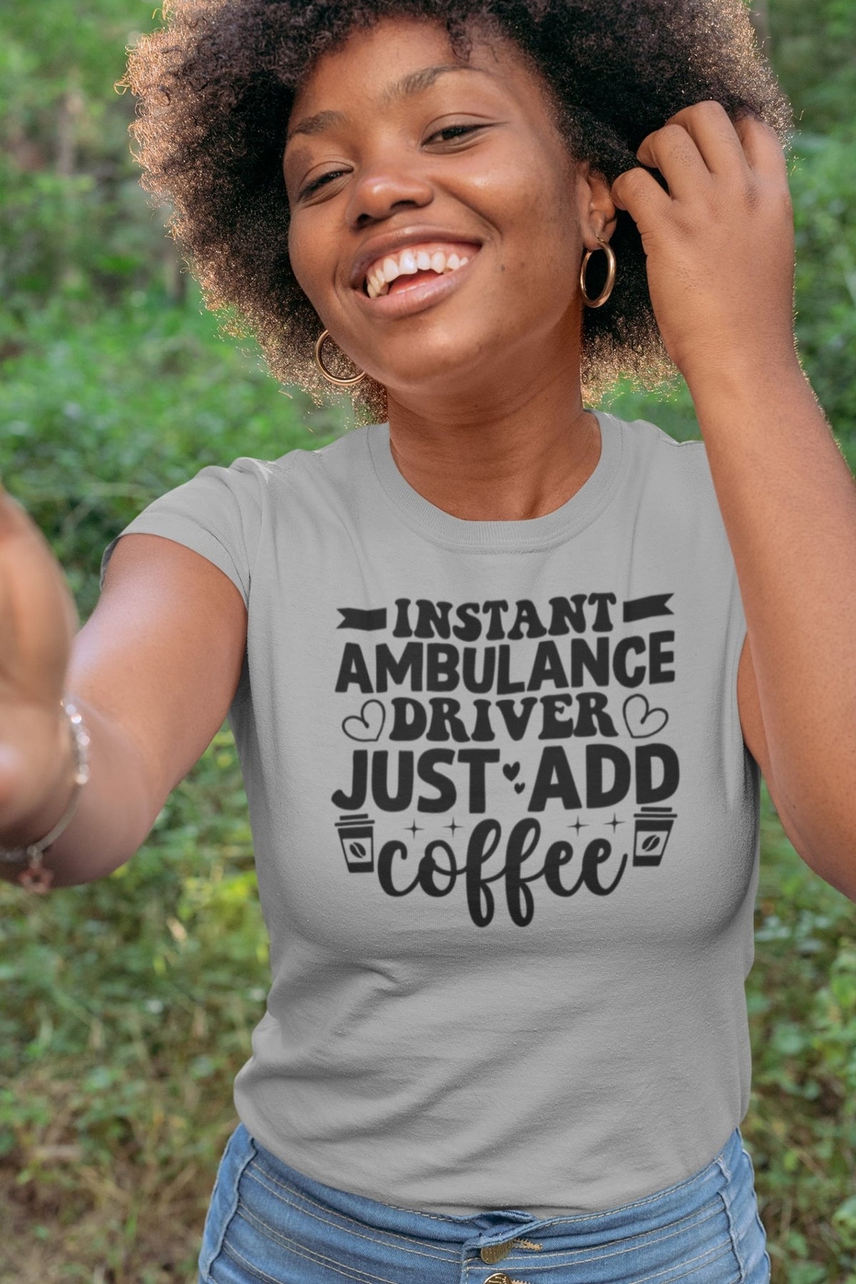Instant Ambulance Driver, Just Add Coffee Women's Short Sleeve Tee - Salty Medic Clothing Co.