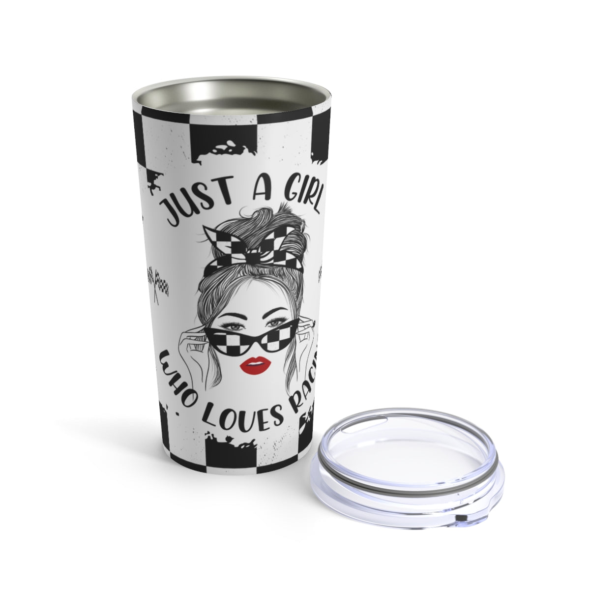 Just A Girl Who Loves Racing Tumbler 20oz 20oz