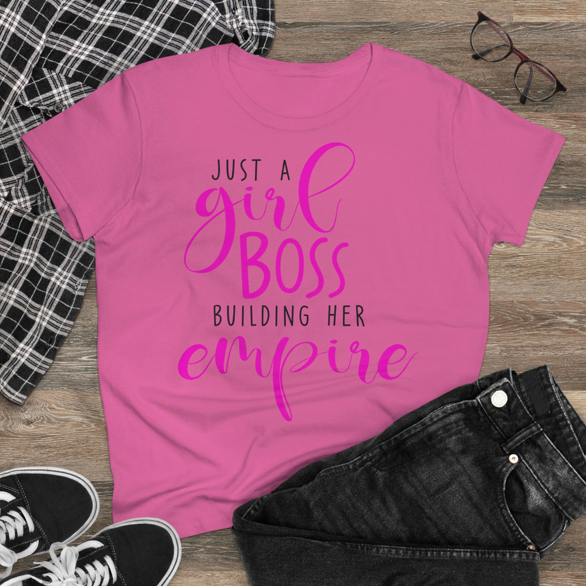 Just a girl boss, building her empire Women's Midweight Cotton Tee