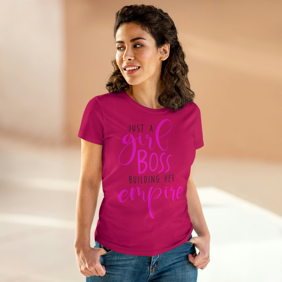 Just a girl boss, building her empire Women's Midweight Cotton Tee