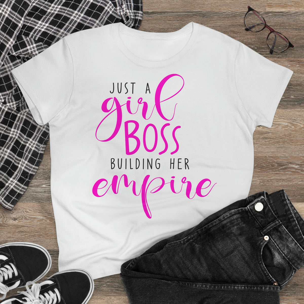 Just a girl boss, building her empire Women's Midweight Cotton Tee