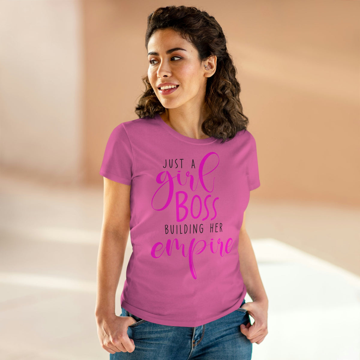 Just a girl boss, building her empire Women's Midweight Cotton Tee