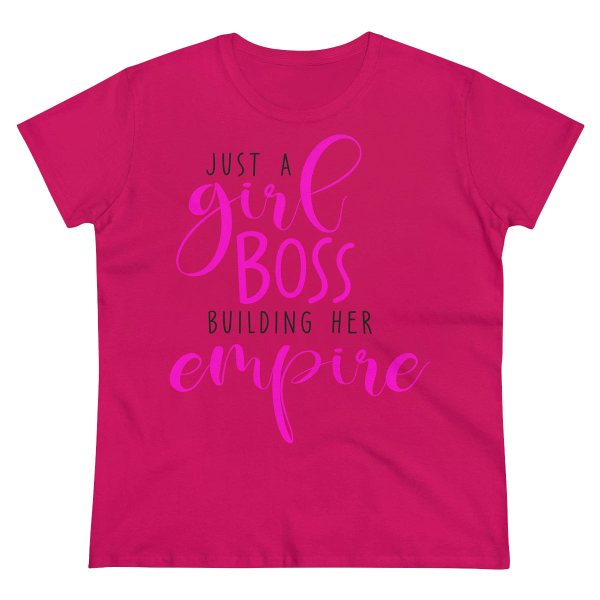 Just a girl boss, building her empire Women's Midweight Cotton Tee Heliconia