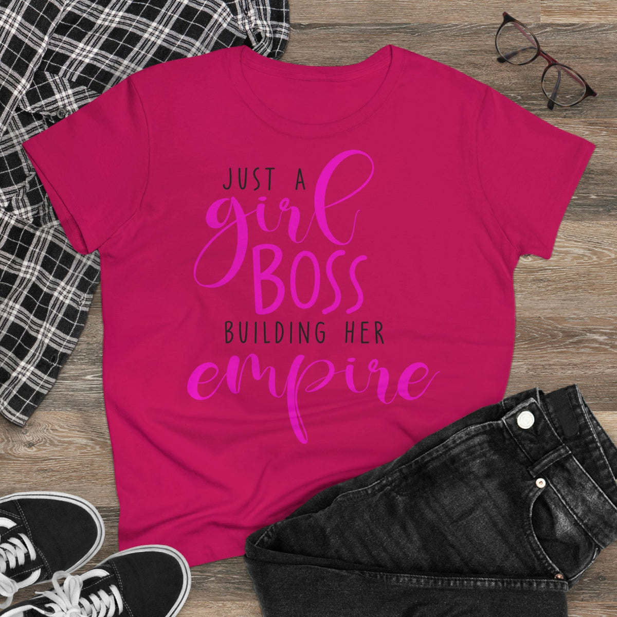 Just a girl boss, building her empire Women's Midweight Cotton Tee