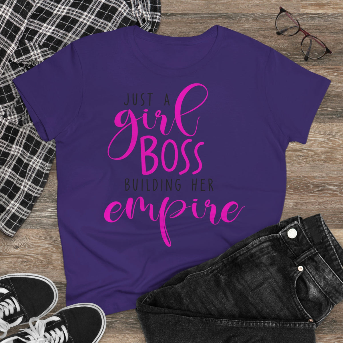 Just a girl boss, building her empire Women's Midweight Cotton Tee