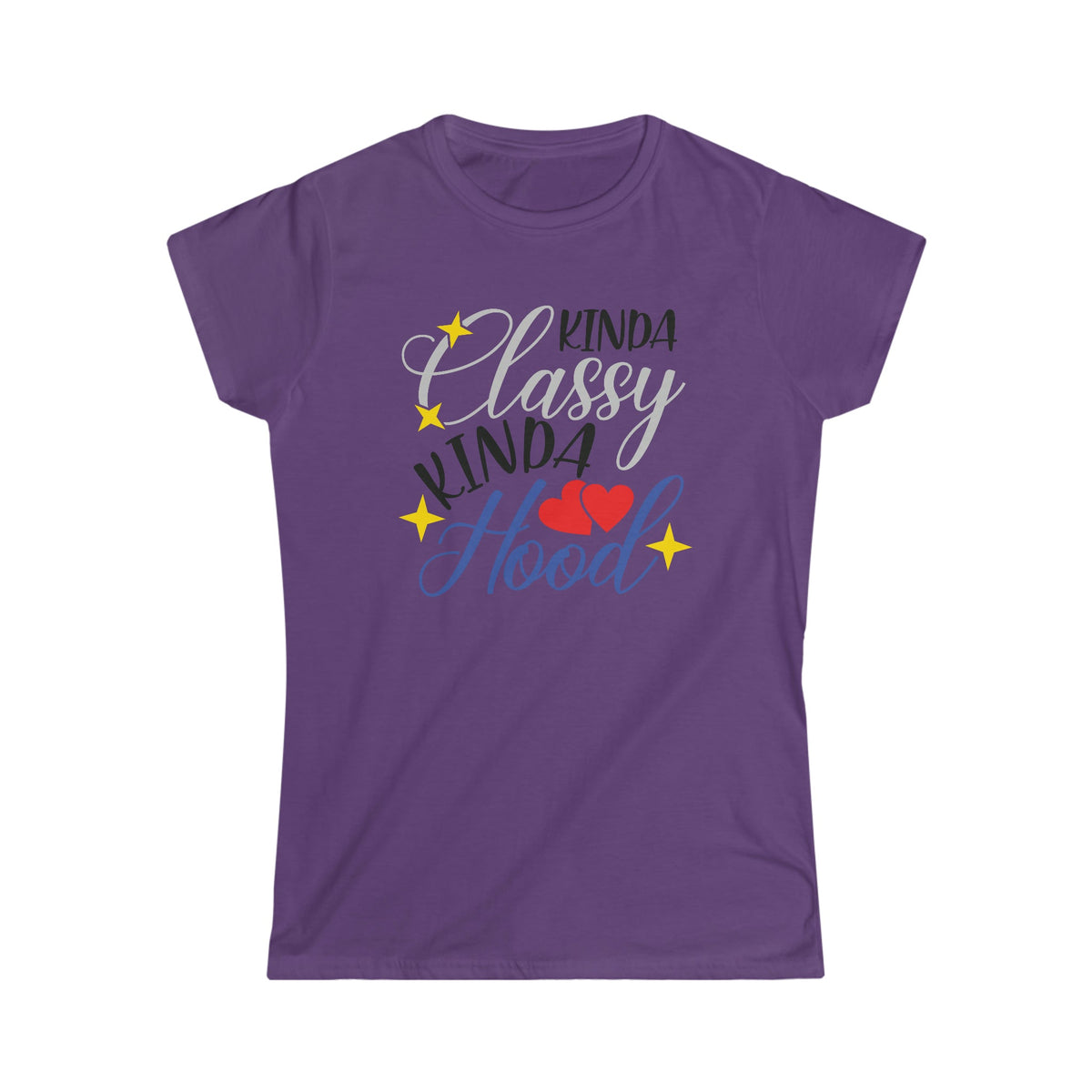 Kinda Classy, Kinda Hood Women's Softstyle Tee Purple