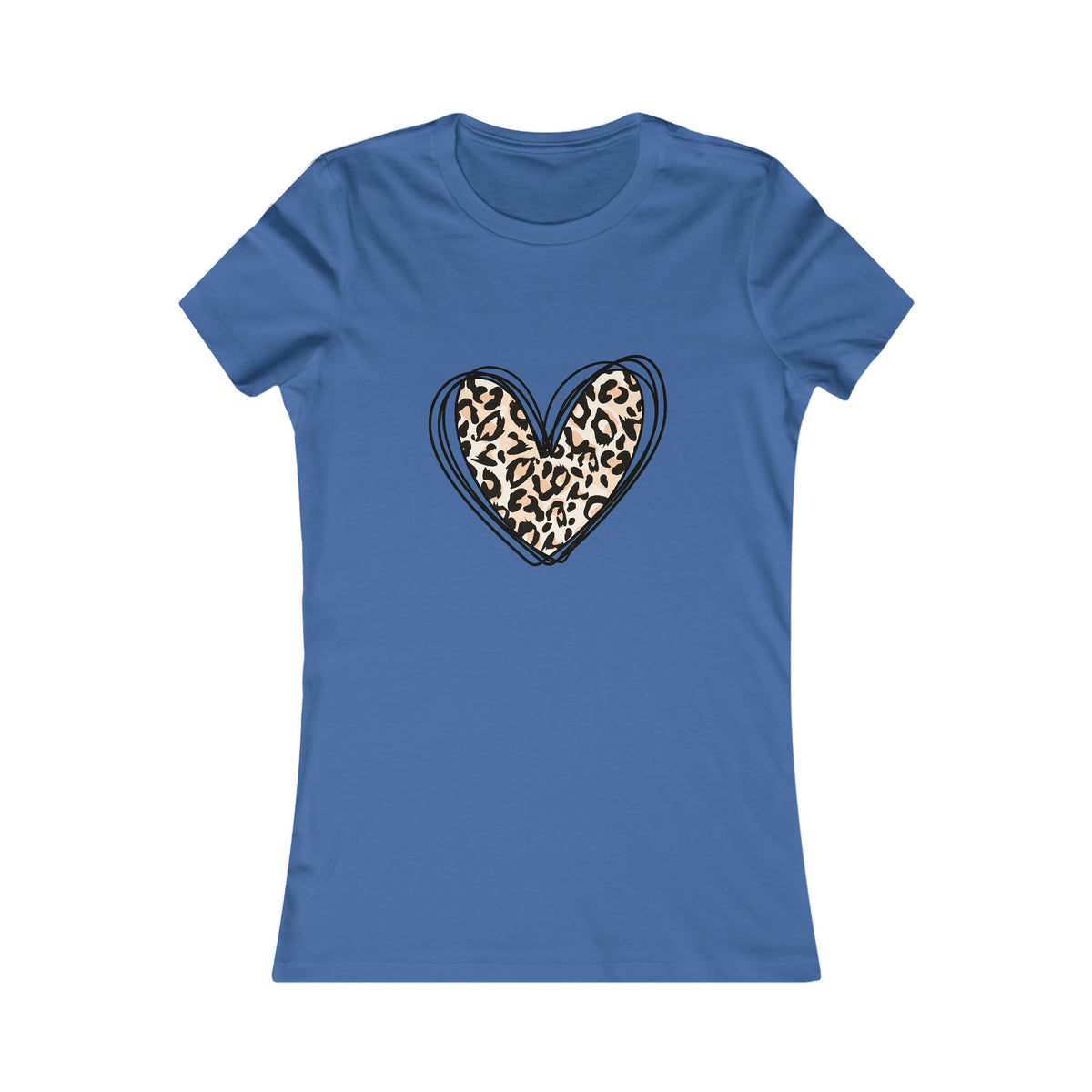 Leopard Heart Women's Tee True Royal