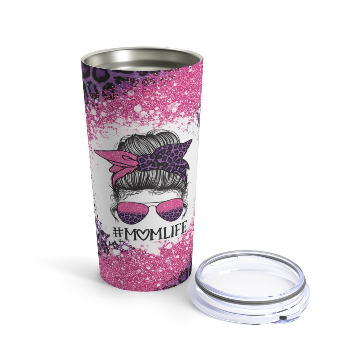 Mom Life Purple Leopard Tumbler 20oz