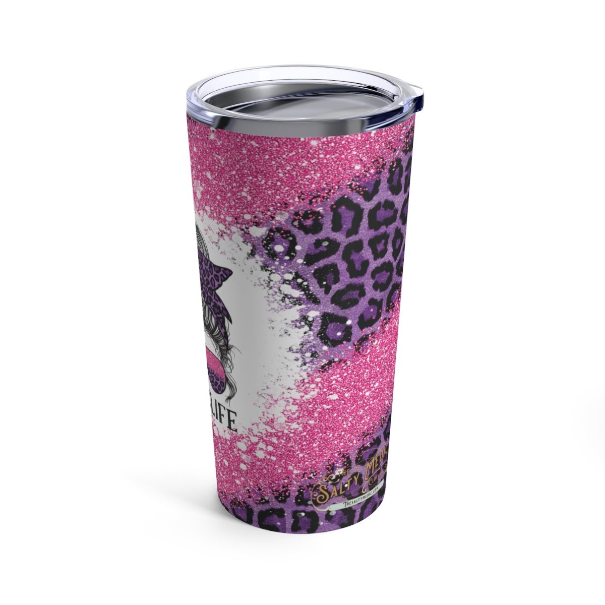 Mom Life Purple Leopard Tumbler 20oz