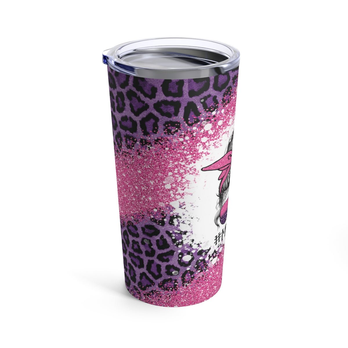 Mom Life Purple Leopard Tumbler 20oz