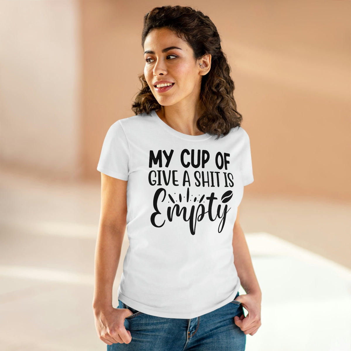 My Cup Of Give A Shit Is Empty Women's T-shirt White