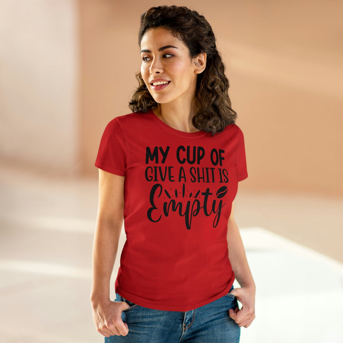 My Cup Of Give A Shit Is Empty Women's T-shirt Red