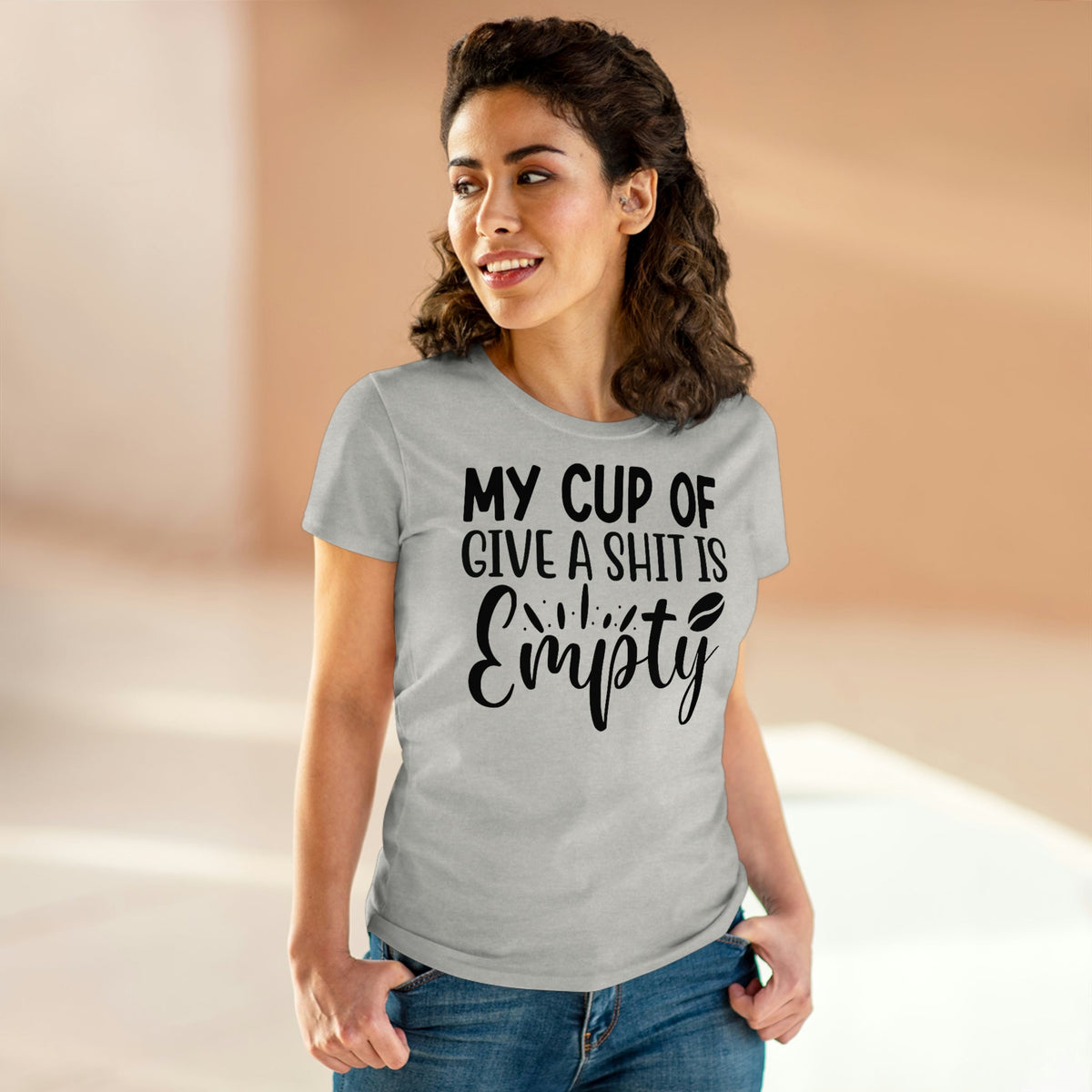 My Cup Of Give A Shit Is Empty Women's T-shirt Ash