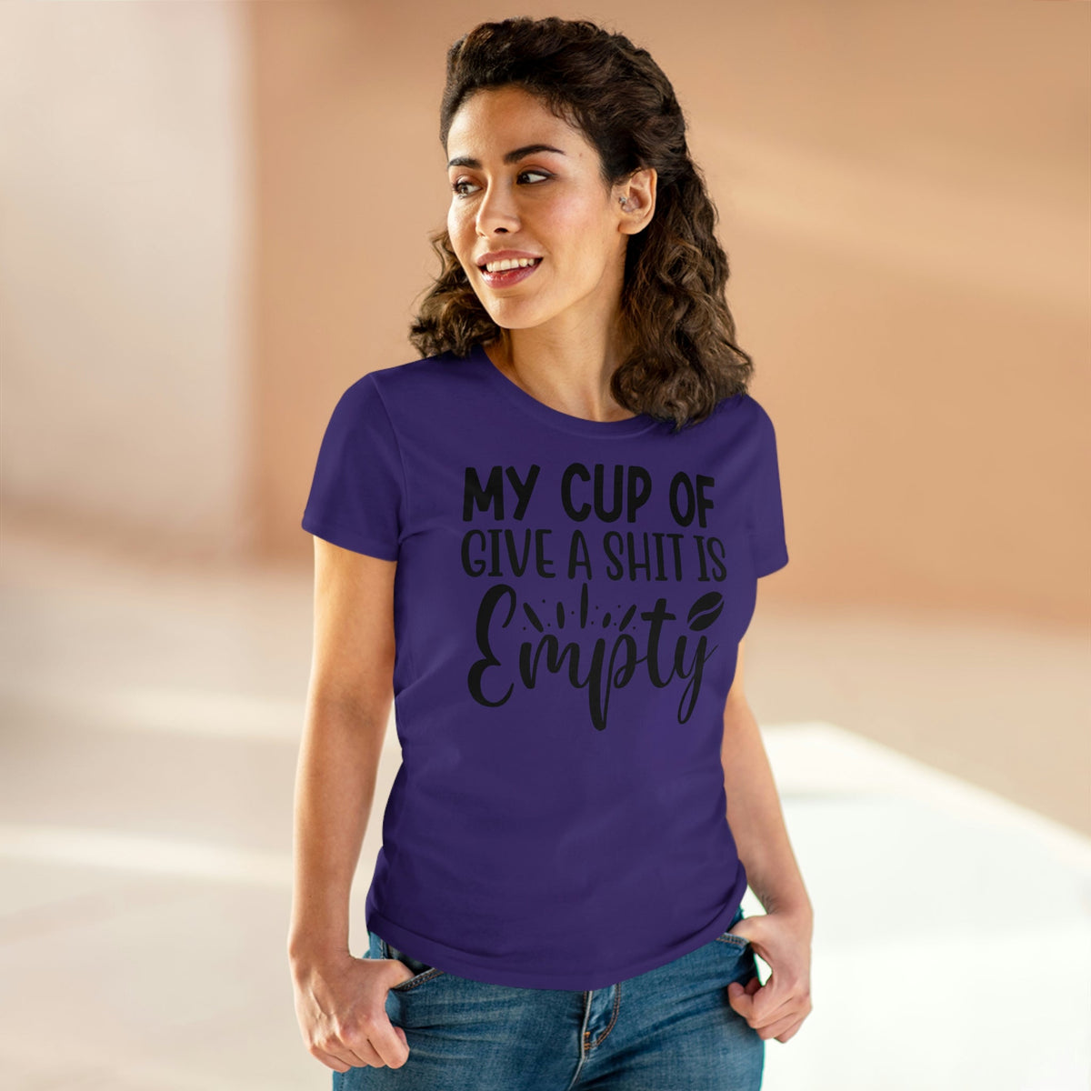 My Cup Of Give A Shit Is Empty Women's T-shirt Purple