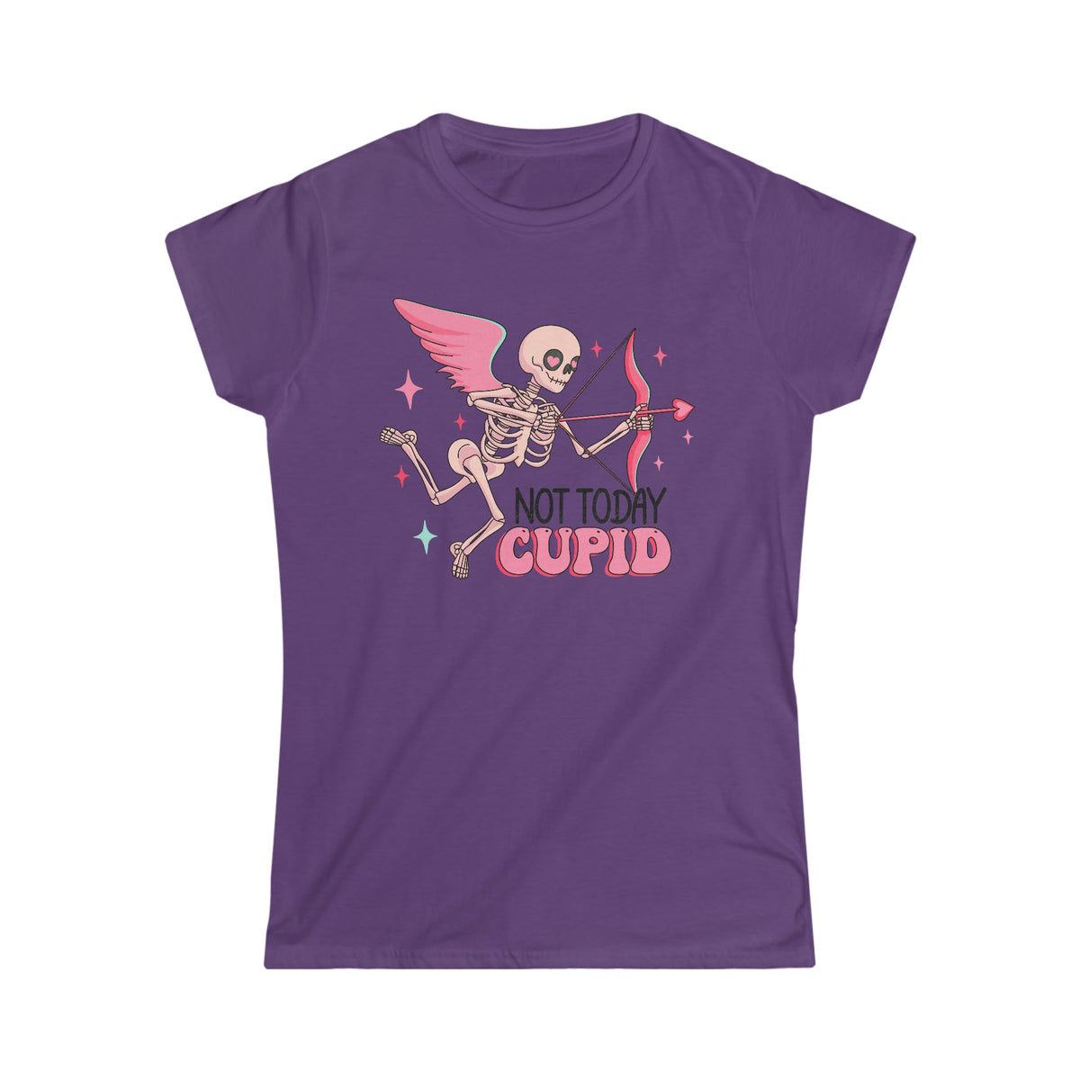 Not Today, Cupid Women's Softstyle Tee Purple