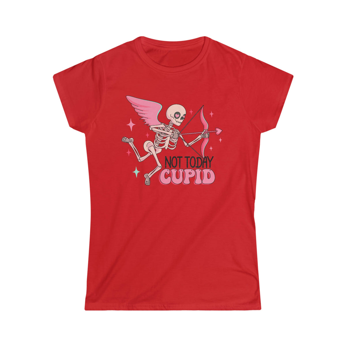 Not Today, Cupid Women's Softstyle Tee Red