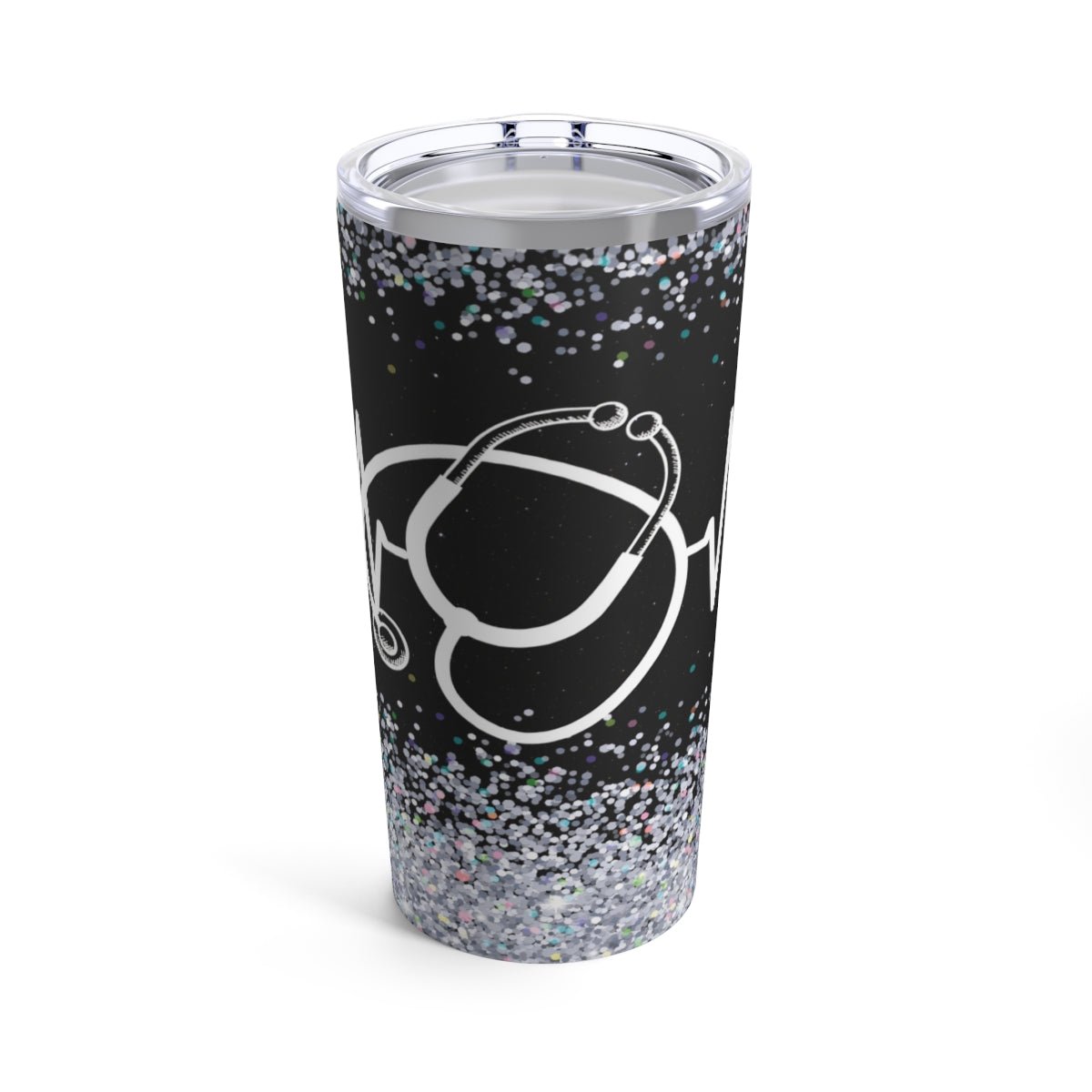 Nursing Black Glitter Tumbler 20oz 20oz