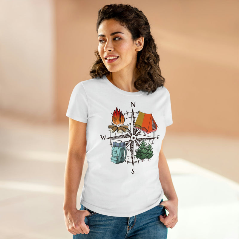 Outdoor Compass Women's Midweight Cotton Tee - Salty Medic Clothing Co.