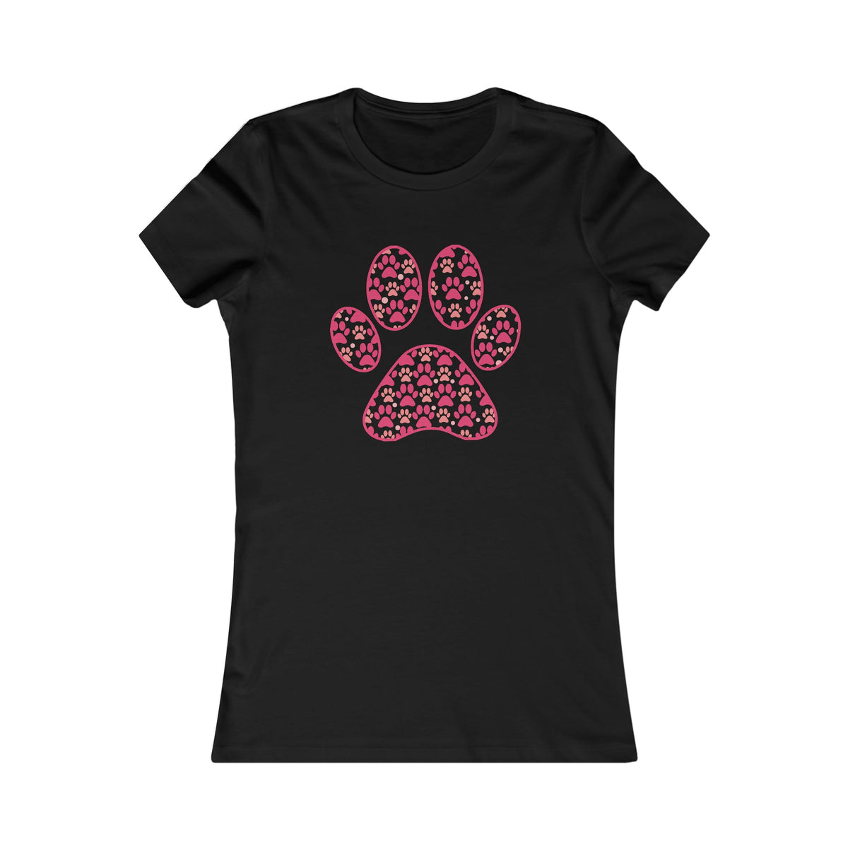 Paw Heart Women's Tee Black