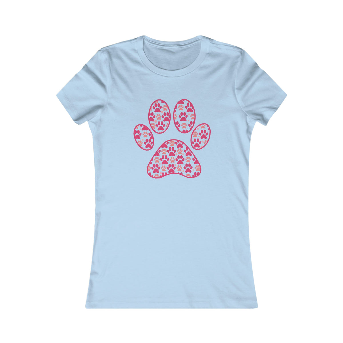 Paw Heart Women's Tee Baby Blue