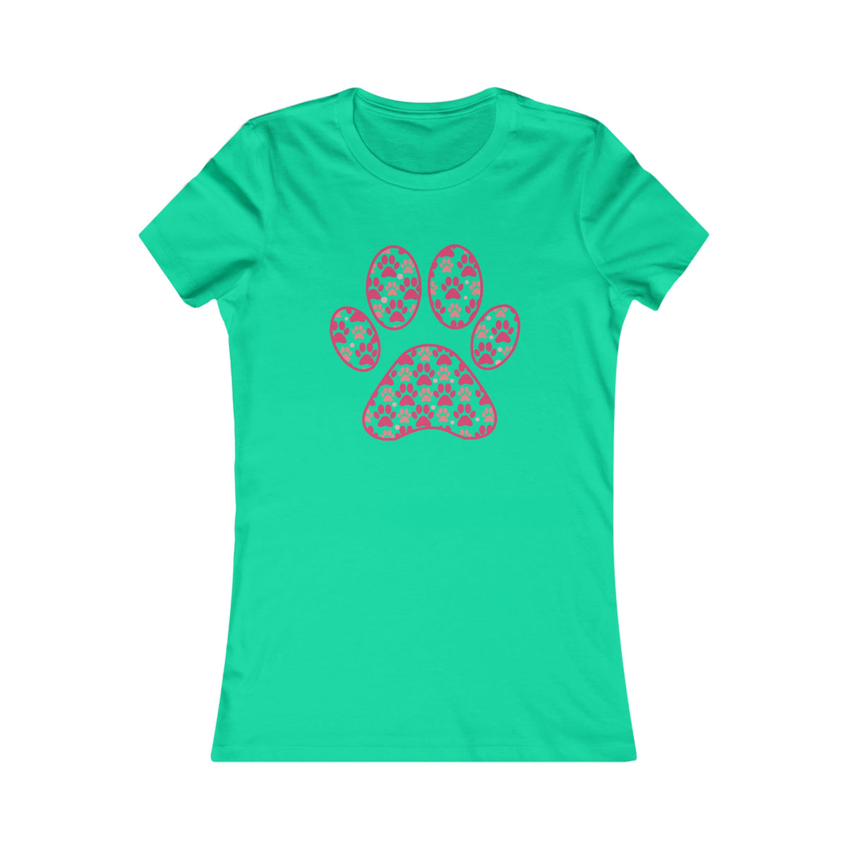 Paw Heart Women's Tee Teal