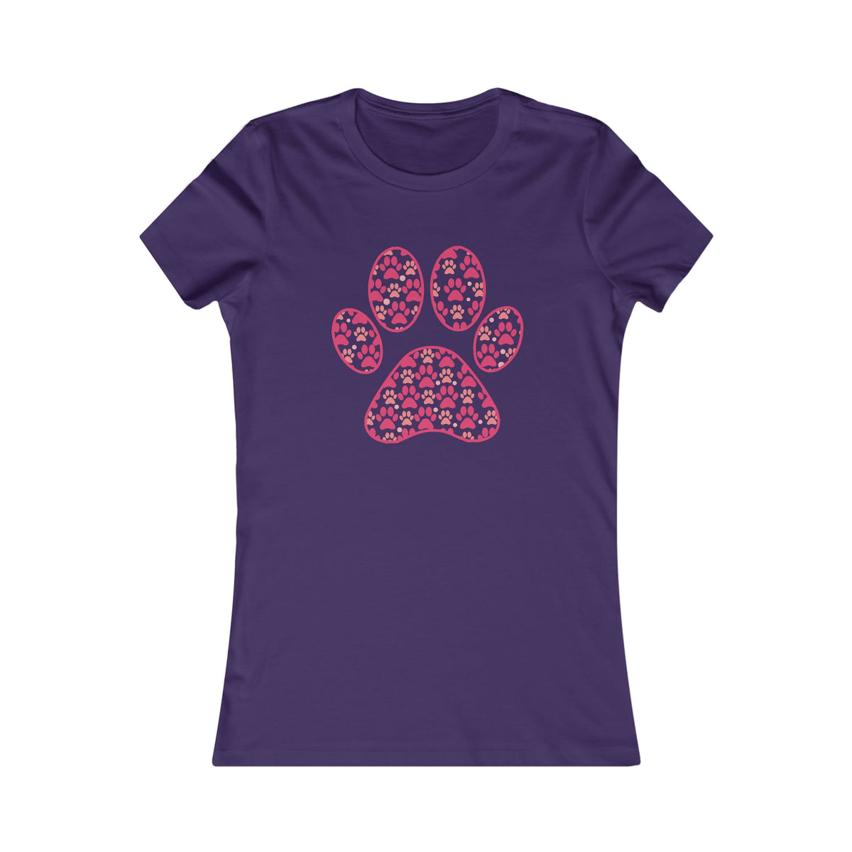 Paw Heart Women's Tee Team Purple