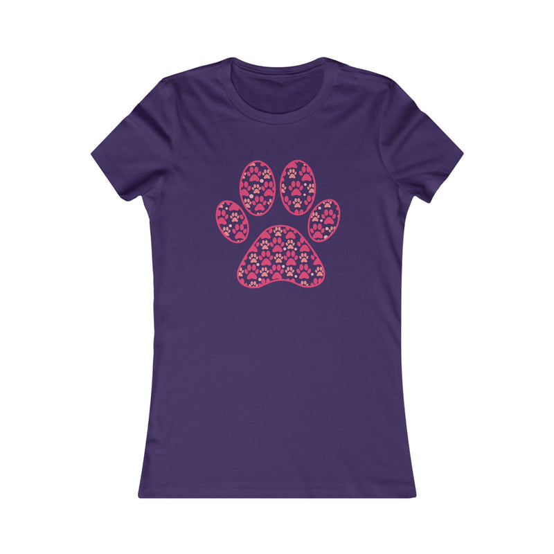 Paw Heart Women's Tee Team Purple