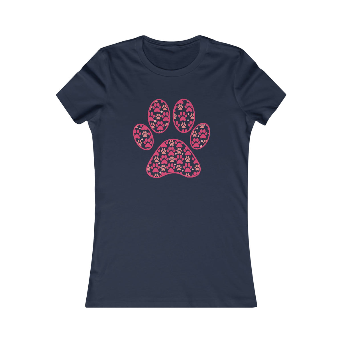 Paw Heart Women's Tee Navy