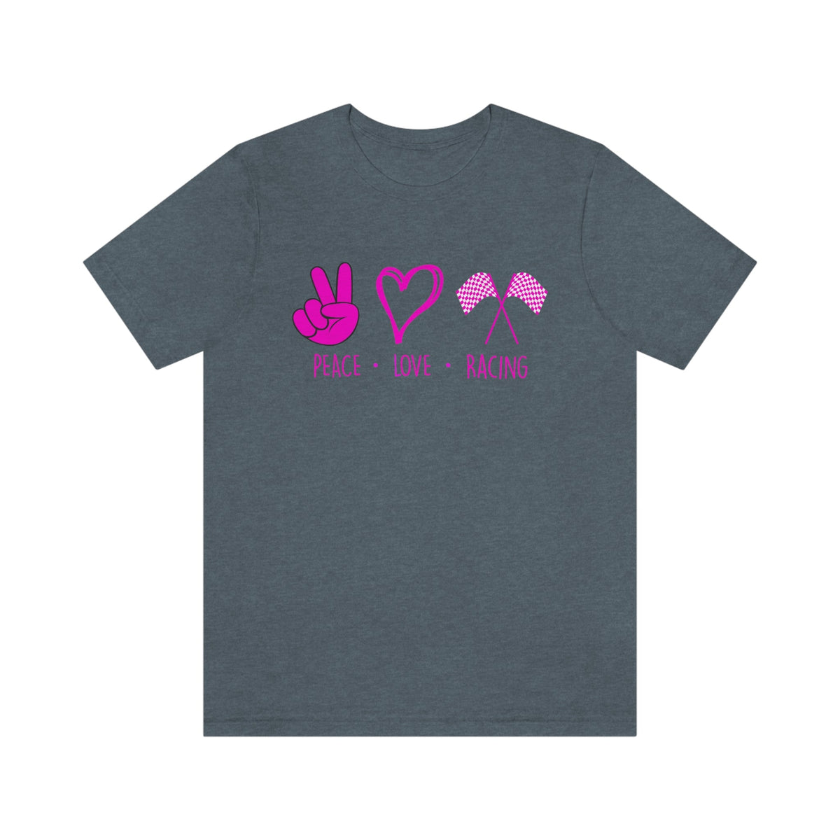 Peace, Love - Racing Women's Short Sleeve Tee