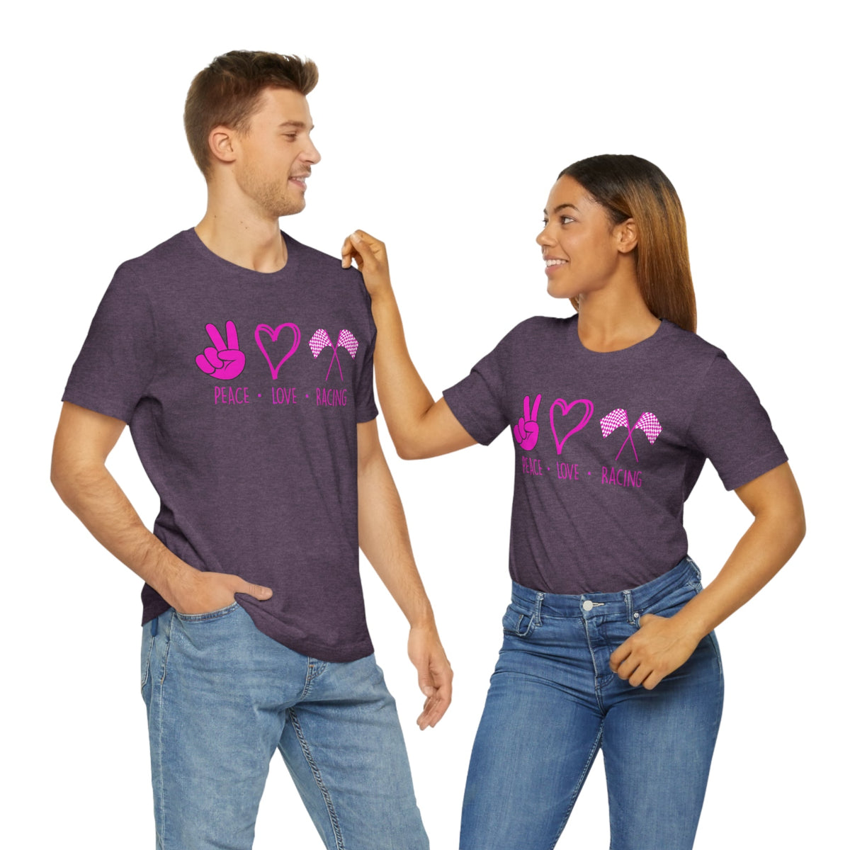 Peace, Love - Racing Women's Short Sleeve Tee