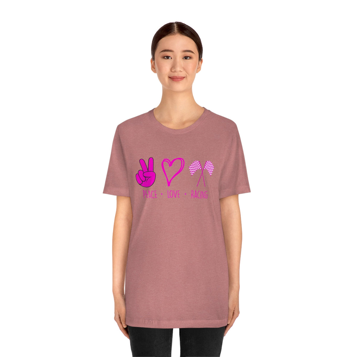 Peace, Love - Racing Women's Short Sleeve Tee