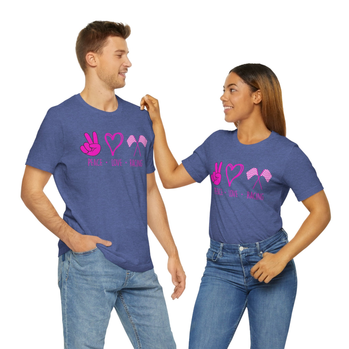 Peace, Love - Racing Women's Short Sleeve Tee