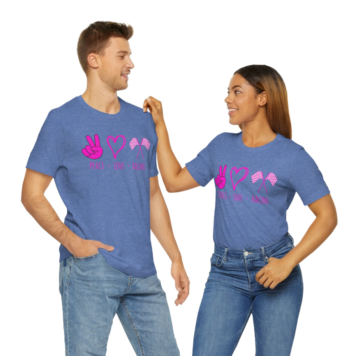 Peace, Love - Racing Women's Short Sleeve Tee