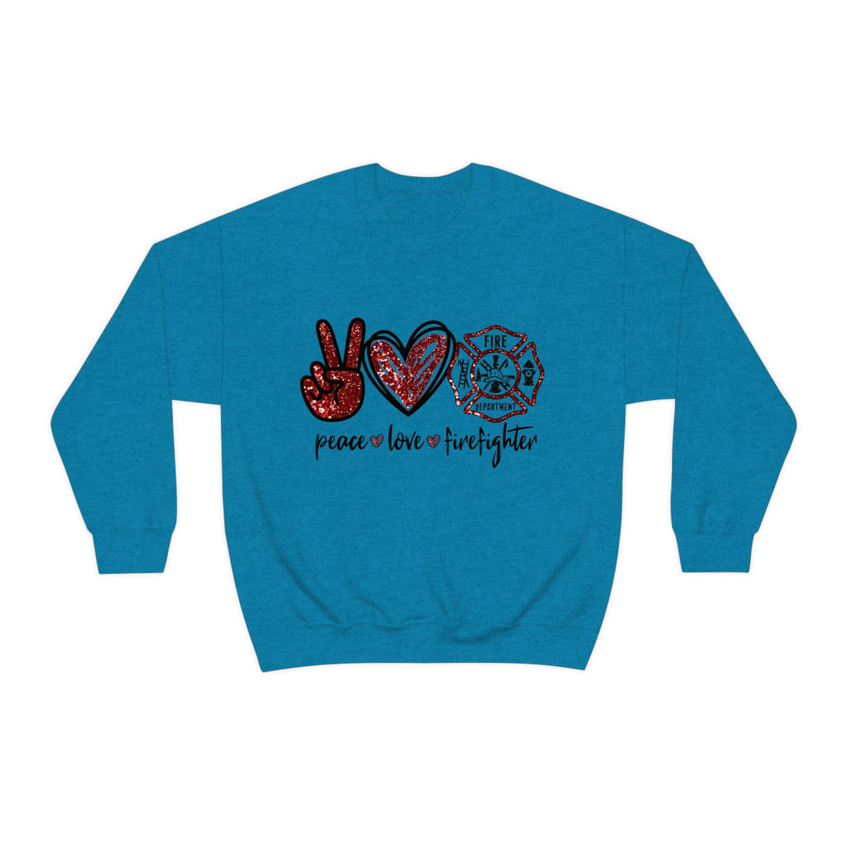 Piece - Love - Firefighter Ladies Sweatshirt