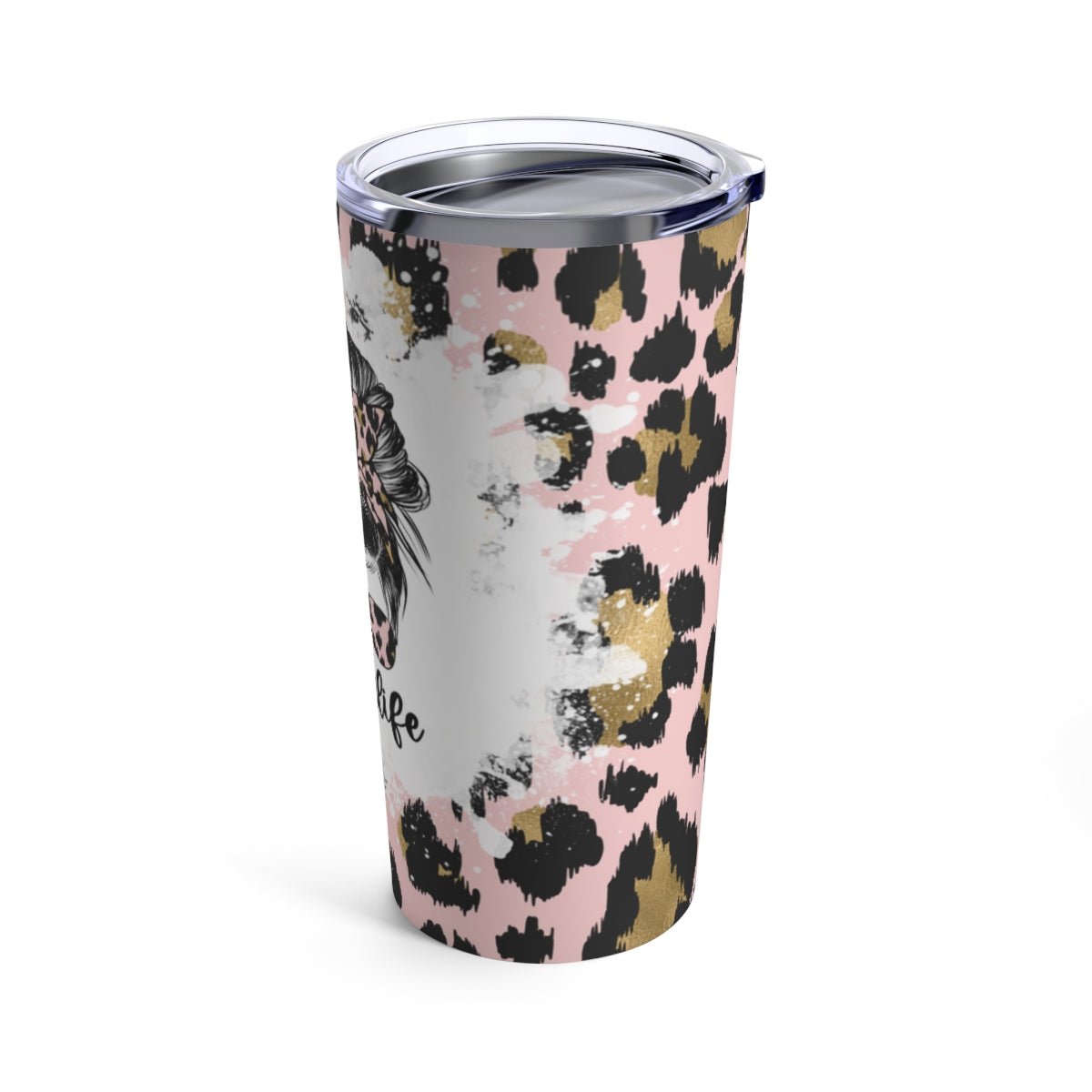 Pink Leopard Mom Life Tumbler 20oz